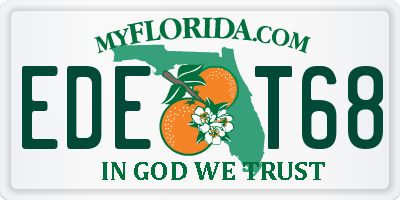 FL license plate EDET68