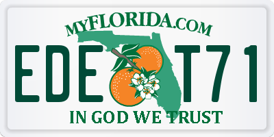 FL license plate EDET71