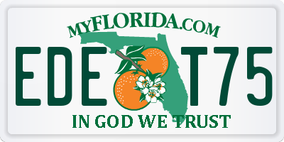 FL license plate EDET75