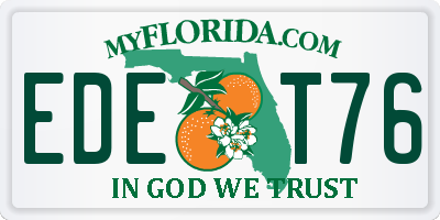 FL license plate EDET76