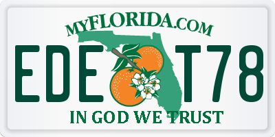 FL license plate EDET78