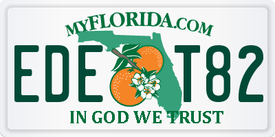 FL license plate EDET82