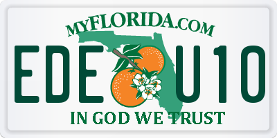 FL license plate EDEU10