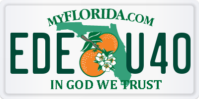 FL license plate EDEU40