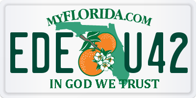 FL license plate EDEU42