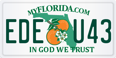 FL license plate EDEU43