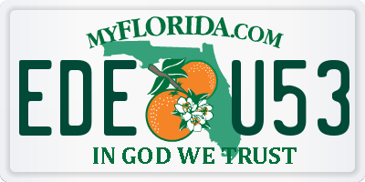 FL license plate EDEU53