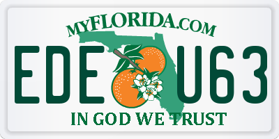 FL license plate EDEU63