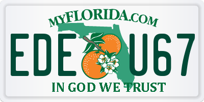 FL license plate EDEU67