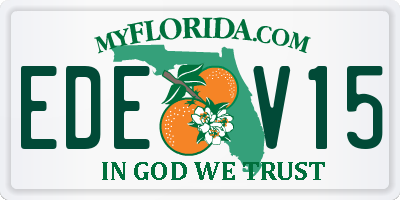 FL license plate EDEV15