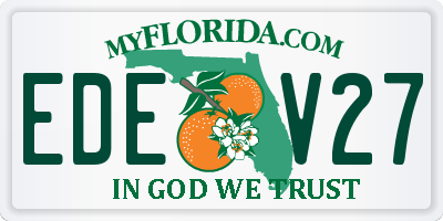 FL license plate EDEV27