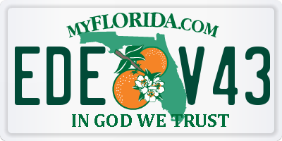 FL license plate EDEV43