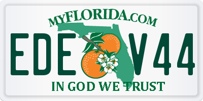 FL license plate EDEV44