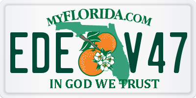 FL license plate EDEV47
