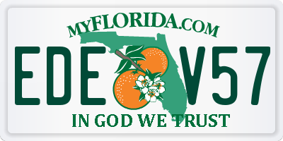 FL license plate EDEV57