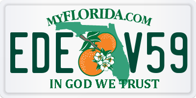 FL license plate EDEV59