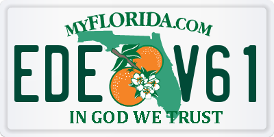 FL license plate EDEV61