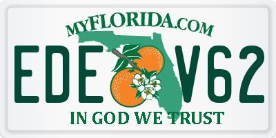 FL license plate EDEV62
