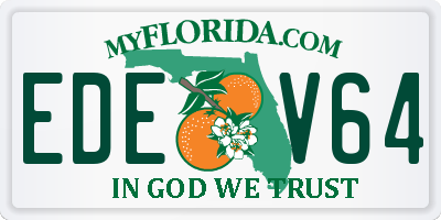 FL license plate EDEV64