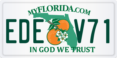 FL license plate EDEV71