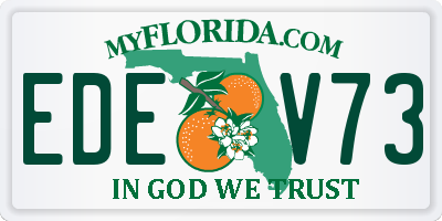 FL license plate EDEV73