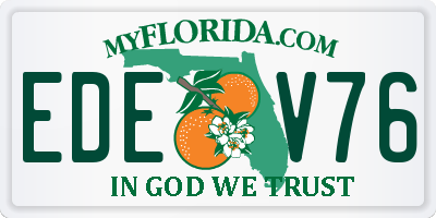 FL license plate EDEV76