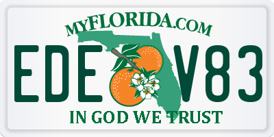 FL license plate EDEV83