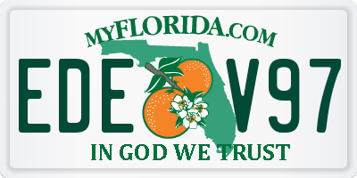 FL license plate EDEV97
