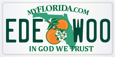 FL license plate EDEW00