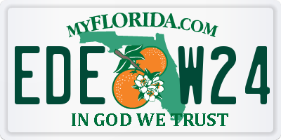 FL license plate EDEW24