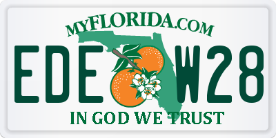FL license plate EDEW28