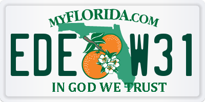 FL license plate EDEW31