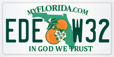 FL license plate EDEW32