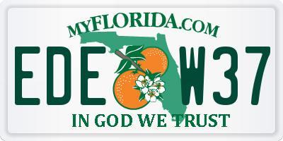 FL license plate EDEW37