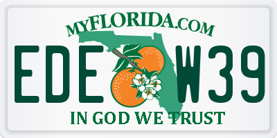 FL license plate EDEW39
