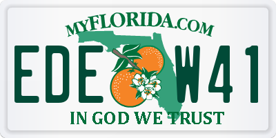 FL license plate EDEW41