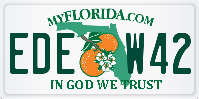 FL license plate EDEW42