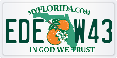 FL license plate EDEW43