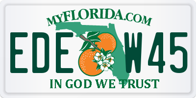 FL license plate EDEW45