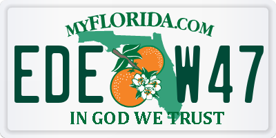 FL license plate EDEW47