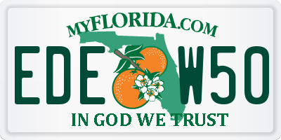 FL license plate EDEW50