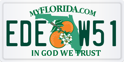 FL license plate EDEW51