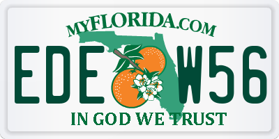 FL license plate EDEW56