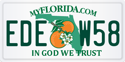 FL license plate EDEW58