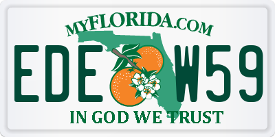 FL license plate EDEW59