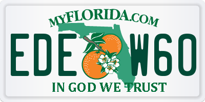 FL license plate EDEW60