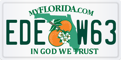 FL license plate EDEW63