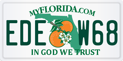 FL license plate EDEW68
