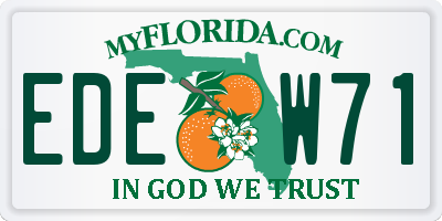 FL license plate EDEW71