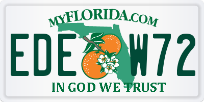 FL license plate EDEW72